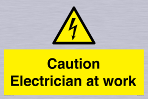 Caution Electrician at work